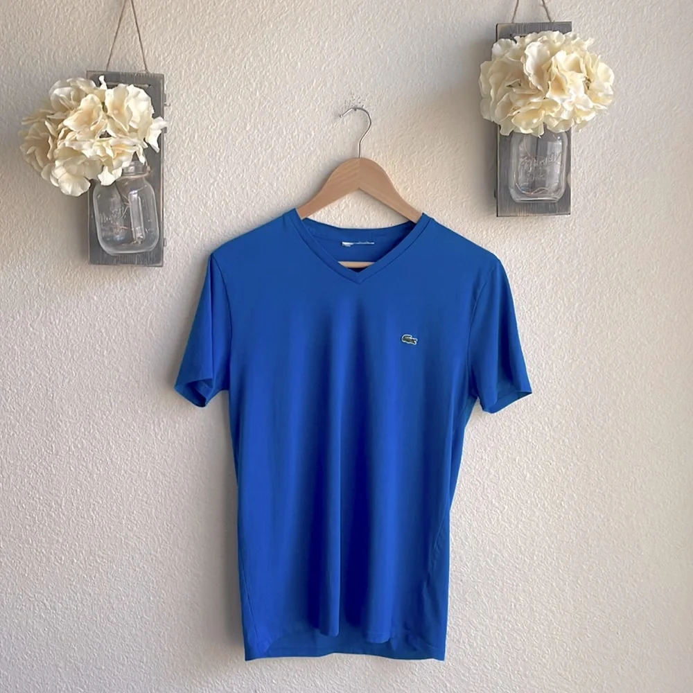 Lacoste Men's V-neck Pima Cotton Jersey T-shirt - Picture 4 of 9